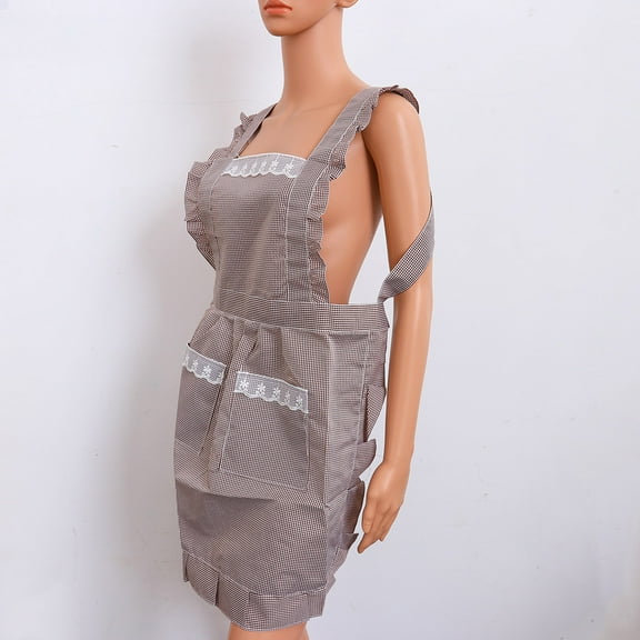CTIRCHIU Polyester Coffee Server Apron with Multiple Front Pockets, Perfect for Kitchen, , and Work Use