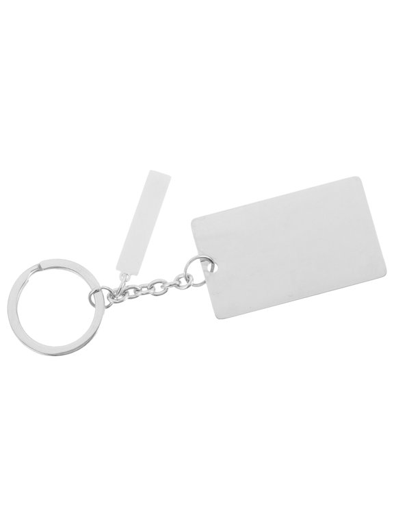 Lasable Engravable Blanks Stainless Steel 1Pack Keychain for Backpack Accessories Office