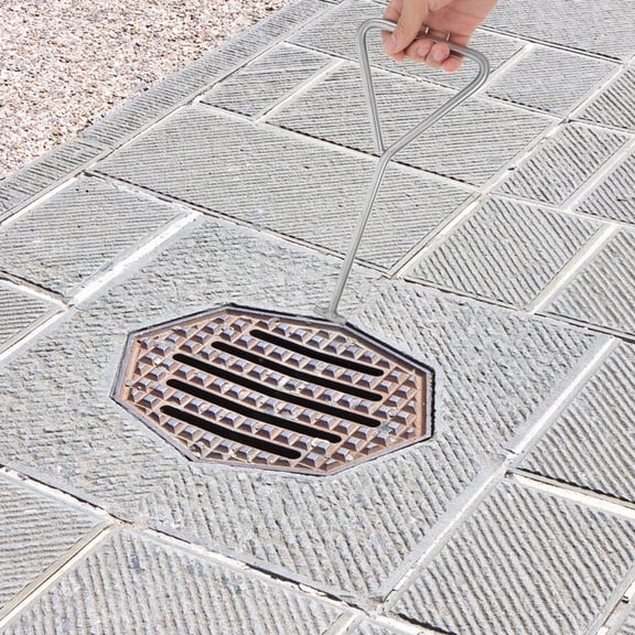 CTIRCHIU Stainless Steel Manhole Cover Hook I Shaped Utility Hook for Outdoor Lifting and Pulling