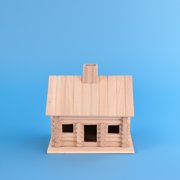 CTIRCHIU Light Brown Wooden Bird , Outdoor Birdhouse for Small Birds, Graffiti Style Decor