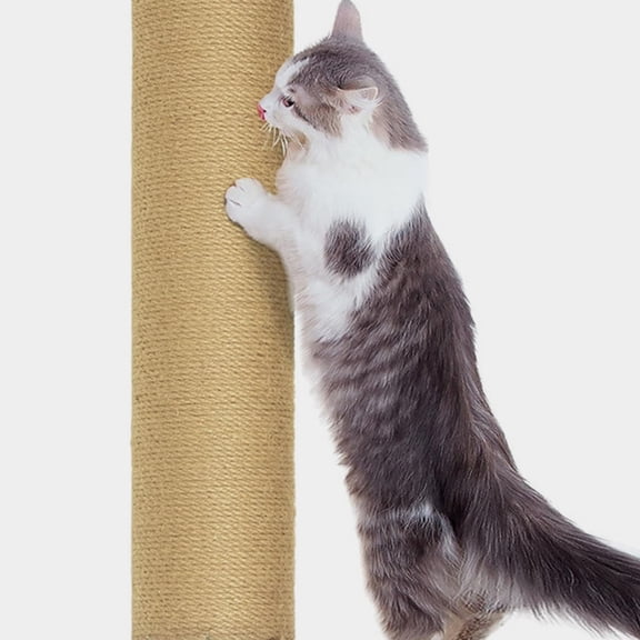 CTIRCHIU Light Yellow Cat Scratching Post Replacement with Jute Rope Wrap Safe and Strong for Cats