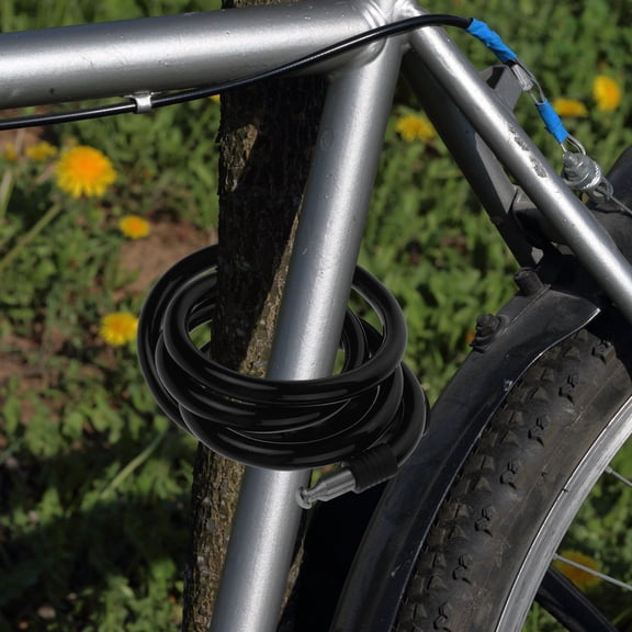CTIRCHIU Lightweight Black Bicycle Lock Chain Cable Compatible with Mountain Bikes and Electric Bikes
