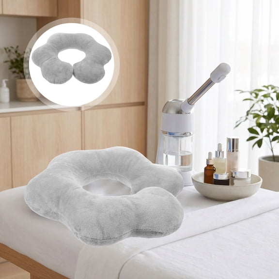 CTIRCHIU U-Shaped Pillow Light Grey PP Cotton Polyester for Home Facial Treatments