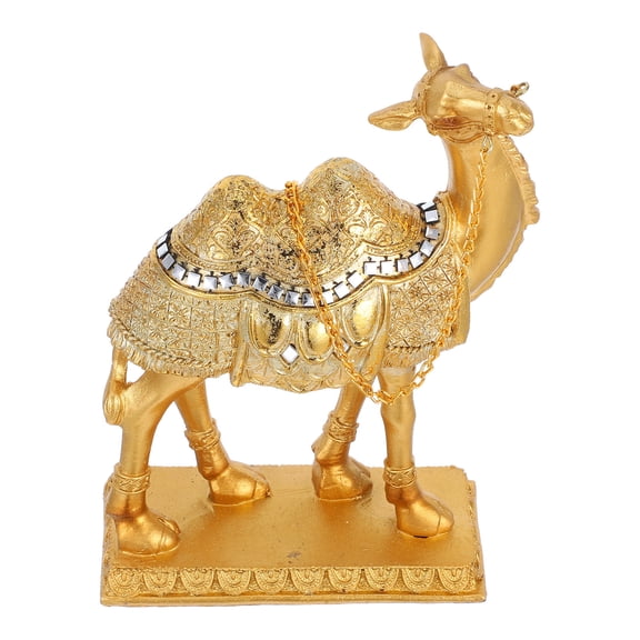 CTIRCHIU Golden Resin Camel Figurine Middle Eastern Design for Desktop Ornament