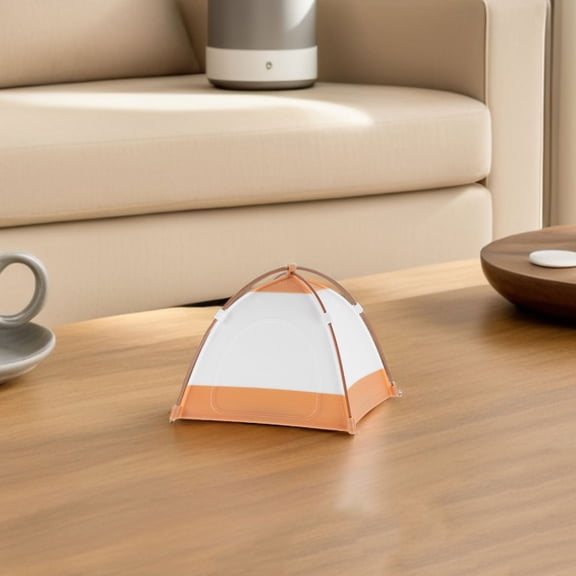 CTIRCHIU Mini Display Tent for Dollhouse Miniature Khaki Pla 1Set