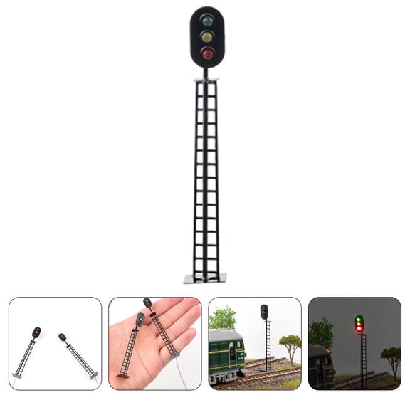 CTIRCHIU Model Railway Signal Light Set, Green Traffic Signal Light for Model Trains, ABS Plastic, 1 Piece