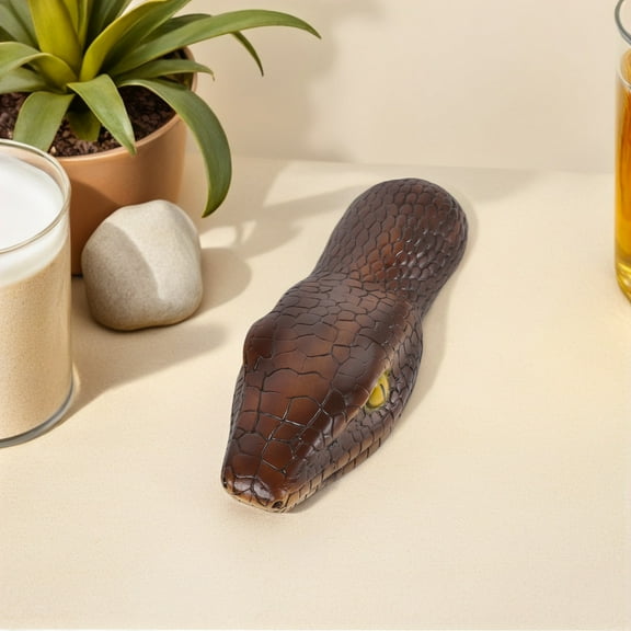 CTIRCHIU Floating Snake Decoy Snake Head Decoration Light Brown 1Pack