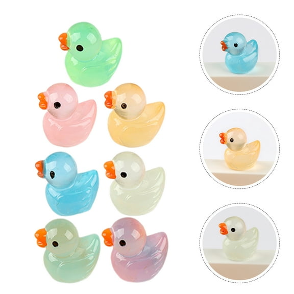CTIRCHIU Mini Duck Shape Resin Figurines 12pcs for Succulent and Tabletop Decor