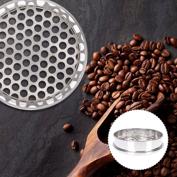 CTIRCHIU Stainless Steel Round Hole Sieve 25cm Diameter 15mm Mesh for Blueberries and Coffee Beans