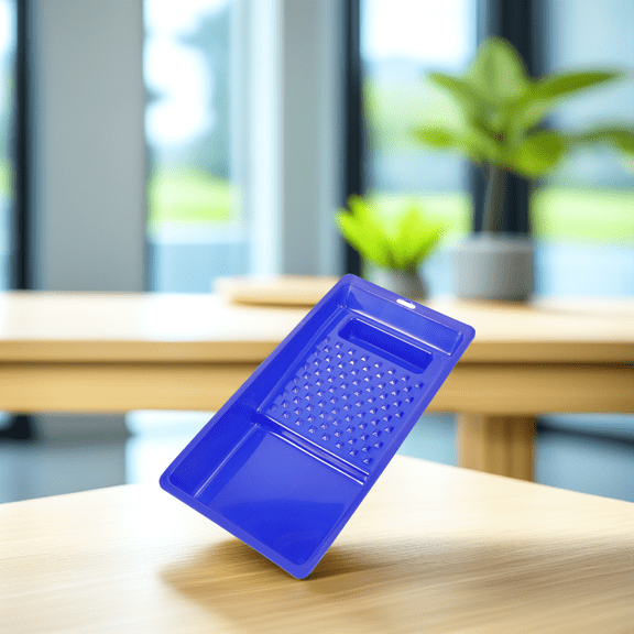 CTIRCHIU Multipurpose Blue Plastic Paint Roller Tray for Painting Tools and Color Mixing