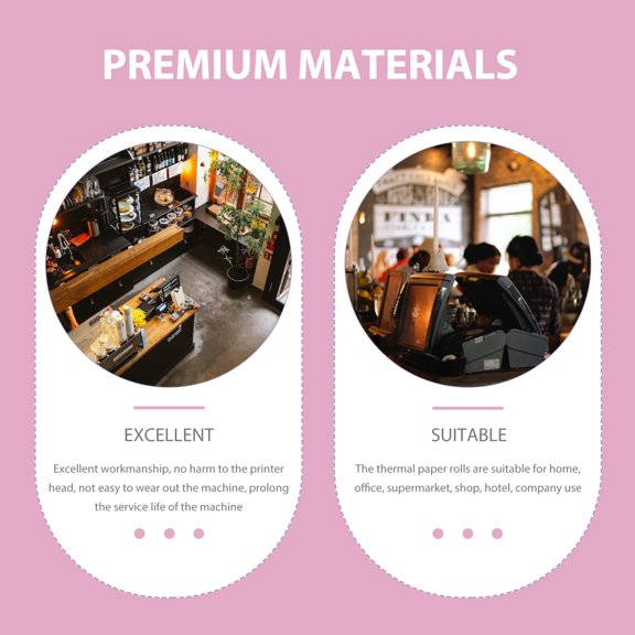 CTIRCHIU Multipurpose Pink Thermal Paper Roll for Cash and Card Machine Paper Material
