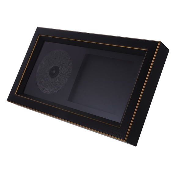 CTIRCHIU Music Display Black Cd Frame for Wall Or Desktop Featuring Clear Protective Material