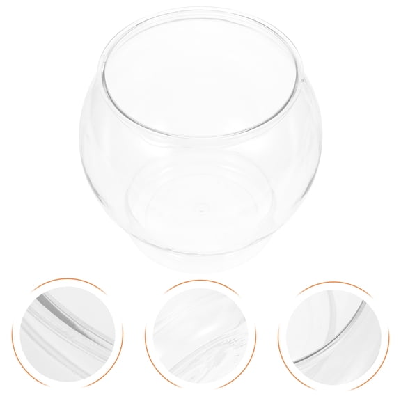 CTIRCHIU Office Desk Fish Tank Fish Breeding Transparent Round Design 1Pcs