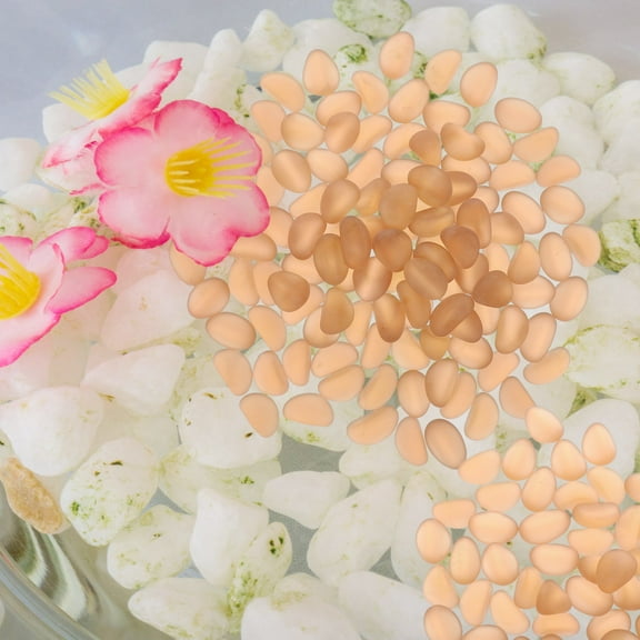 CTIRCHIU Orange Glass Stone Decorations for Fish Tank and Garden Landscapes