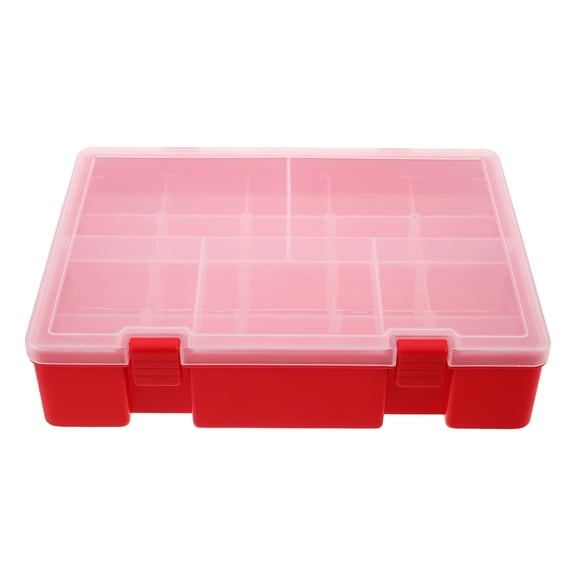 CTIRCHIU Multi Purpose Compartmented Storage Box in Orange for Craft and Tool Organization