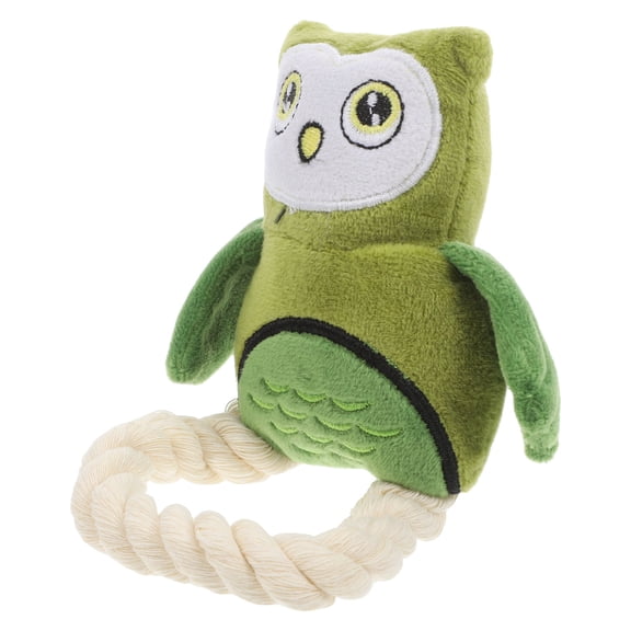 CTIRCHIU Stuffed Rope Dog Toy Owl Toy Green 1Pack