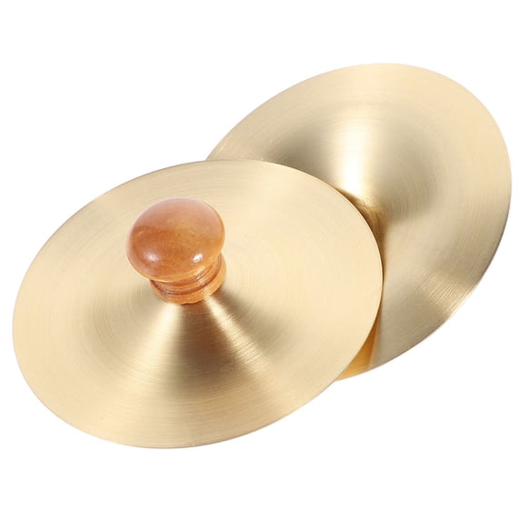 CTIRCHIU Copper Finger Cymbals Pair for Music Education, Golden Color, Ideal for Party and Rhythm Training