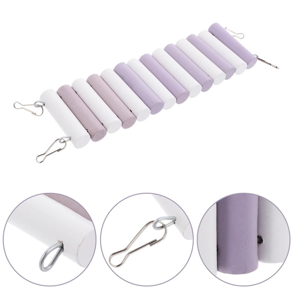 CTIRCHIU Small Pet Climbing Bridge in Violet Wood for Hamster Rat Chinchilla Cage