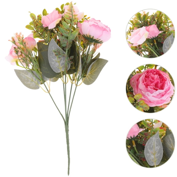 CTIRCHIU Fake Peonies Silk Flower Bouquet for Wedding Party Decoration