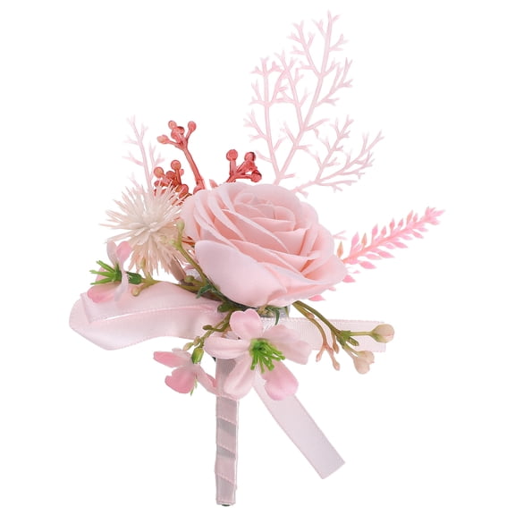 CTIRCHIU Pink Artificial Flower Boutonniere for Weddings Natural Design Elegant Men Suit Corsage