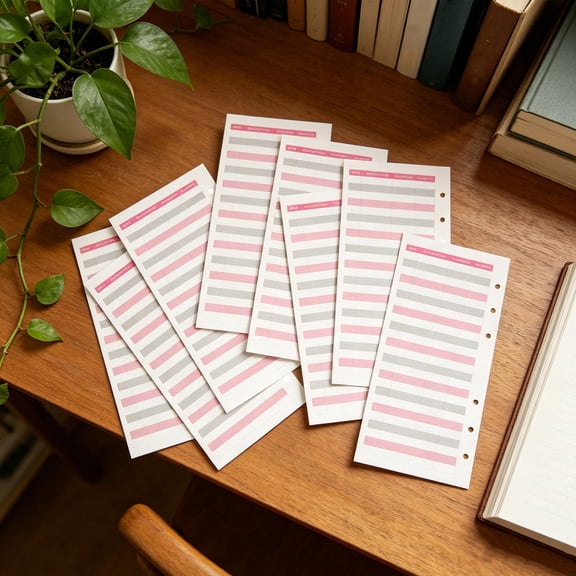 CTIRCHIU Pink Budget System Refill Paper A6 Size for Cash Envelope Wallet and Binder