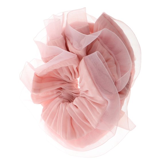 CTIRCHIU Korean Hair Accessories Scrunchies Chiffon Pink 1Set