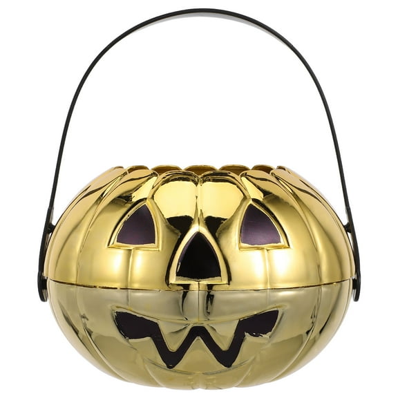 CTIRCHIU Plastic Pumpkin Candy Organizer Large Treat Basket for Indoor Outdoor Use