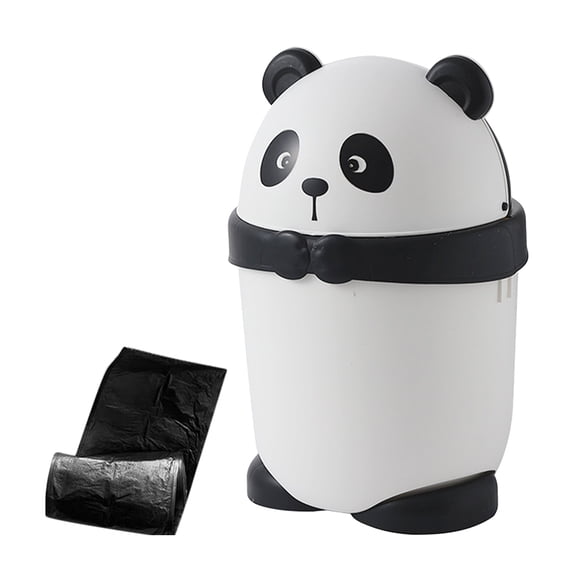 CTIRCHIU Small Trash Can with Lid Cute Animal Design for Office Kitchen Storage