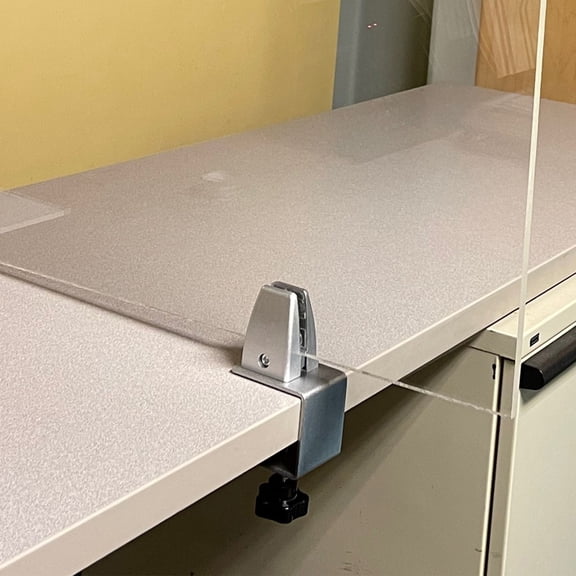 CTIRCHIU Adjustable C-Shaped Aluminum Desk Divider Brackets for Panel Fixing