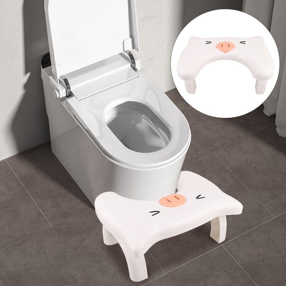 CTIRCHIU Bathroom Commode Stool Ergonomic Design White 1Pcs