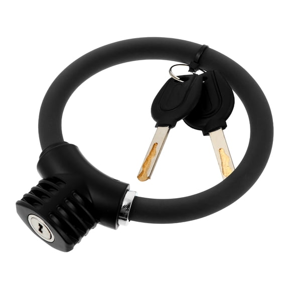 CTIRCHIU Durable Black Steel Cable Bike Ring Lock with Zinc Alloy Body for Car Security