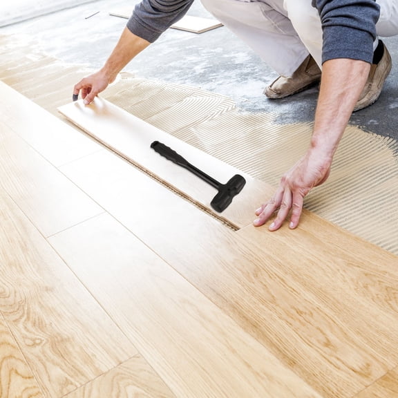 CTIRCHIU Portable Black Rubber Flooring Hammer with Shock Absorbing Design for Household Use