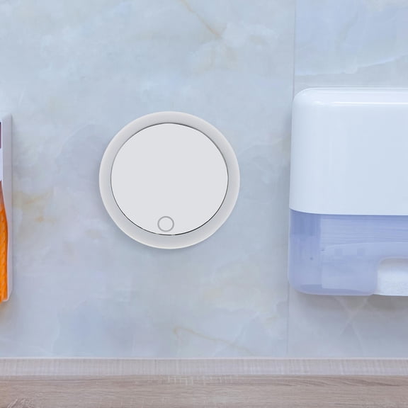 CTIRCHIU Travel LED Makeup Mirror, Rechargeable, 10X Magnification, Soft Daylight, White ABS Material