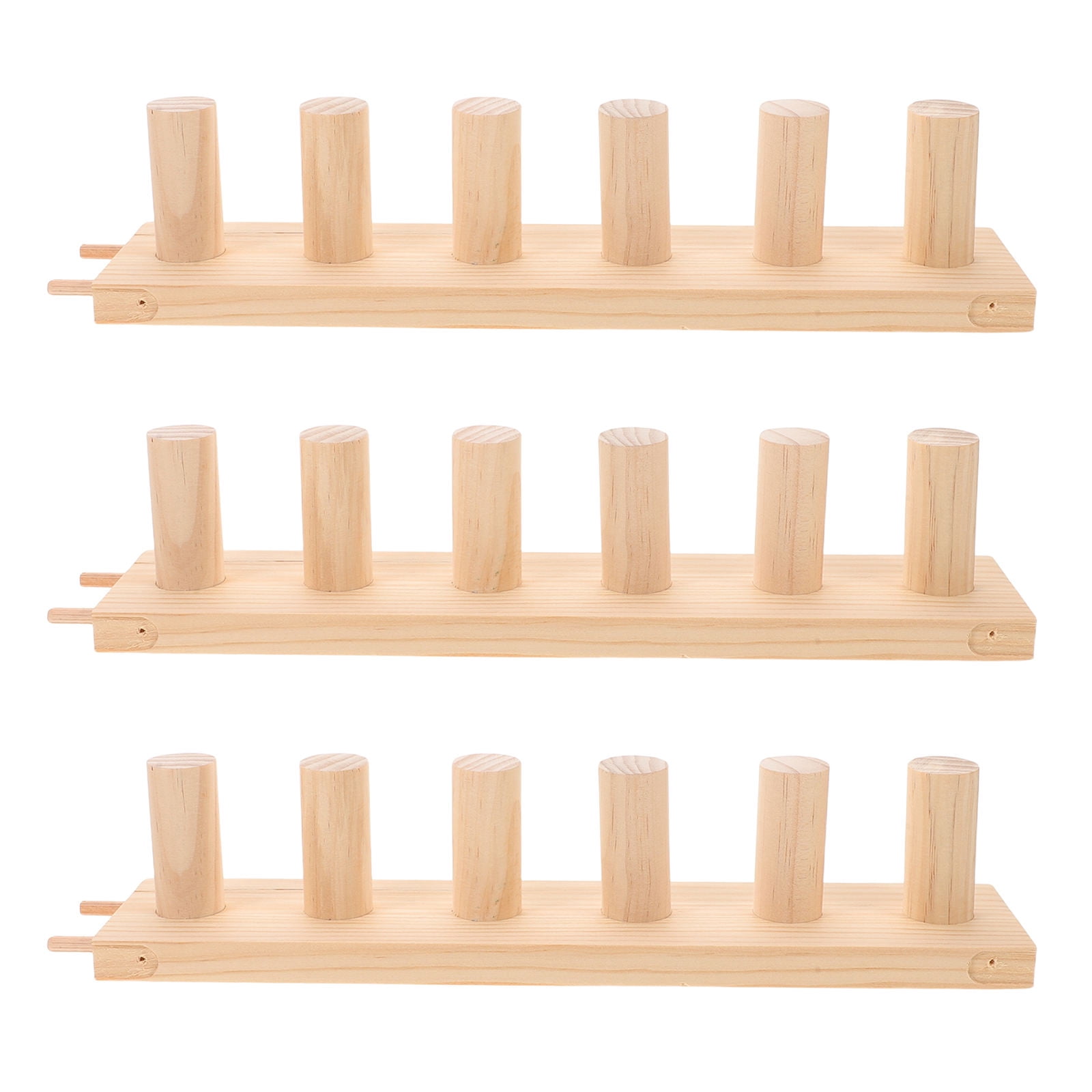 CTIRCHIU Portable Wood Weaving Board in Beige, Hand Knitting Tool for Crafting Scarves, Blankets, Yarn Projects and Crafts