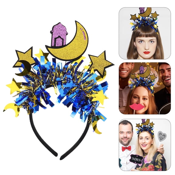 CTIRCHIU Ramadan Moon and Star Headpiece with Adjustable Comfortable Fit for Festive Events