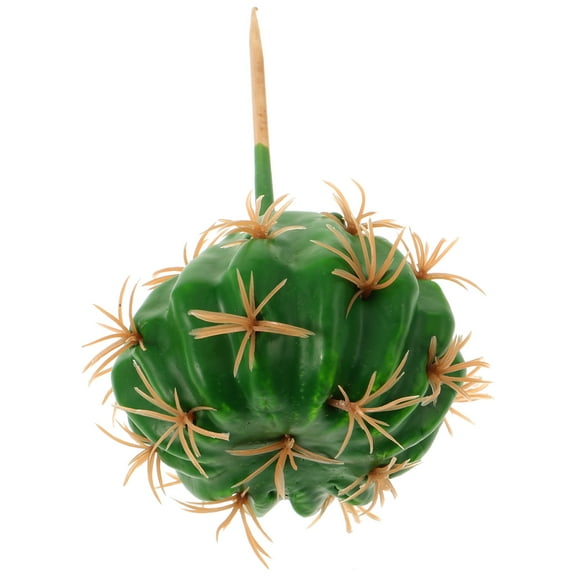 CTIRCHIU Simulation Cactus Plant with Green Plastic Pot Artificial Tropical Plants for Office Desk