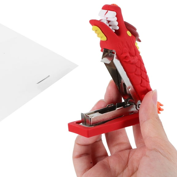 CTIRCHIU Lovely Stapler Dragon Shaped Stainless Steel for Study Space 1Pack