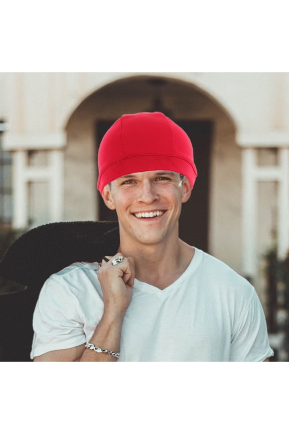 2Pcs Red Stylish Pirate Hat Style Breathable Sweat Wicking Cycling Cap for Sports