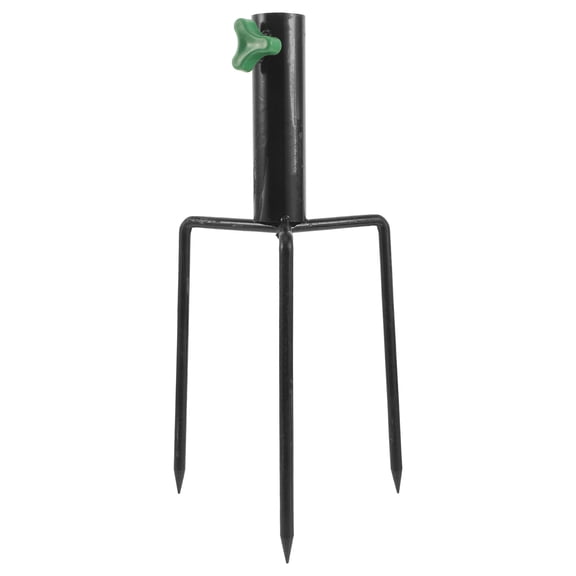 CTIRCHIU Stable Three Leg Flag Pole Base Ground Stake for Outdoor Yard and Garden Use Black