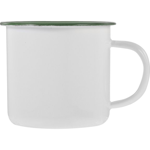CTIRCHIU Retro Coffee Mug Enamel Cup White Drinking Cup for Home Office 1Pack