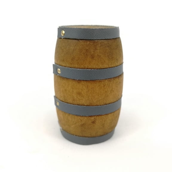 CTIRCHIU Vintage Mini Barrel Mini House Accessories Brown Wood 1Pack