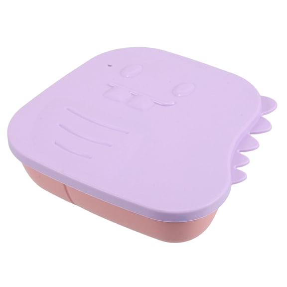 CTIRCHIU Lavender Reusable Dinnerware Set for Toddlers with Animal Shaped Compartments