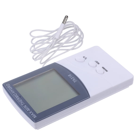 CTIRCHIU Electronic Hygrometer with Wide LCD Screen and White Plastic Body for Indoor and Outdoor Use