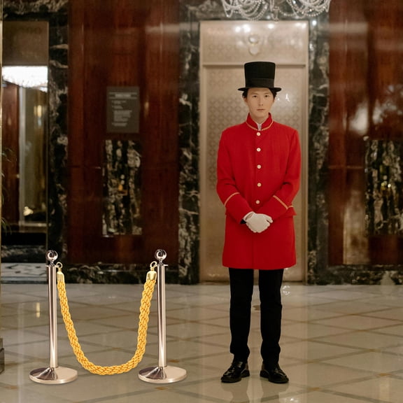 CTIRCHIU Queue Barrier Rope with Metal Hooks for Stanchions, and Event Management