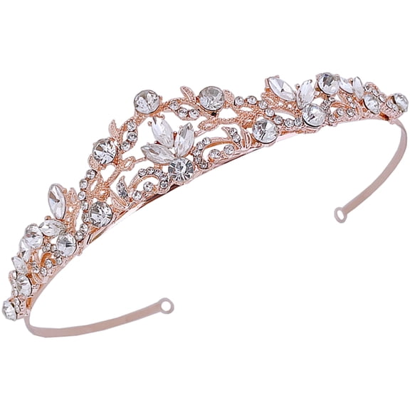 CTIRCHIU Rose Rhinestone Elegant Bridal Wedding Headpiece for Women and Girls Special Occasion Accessory