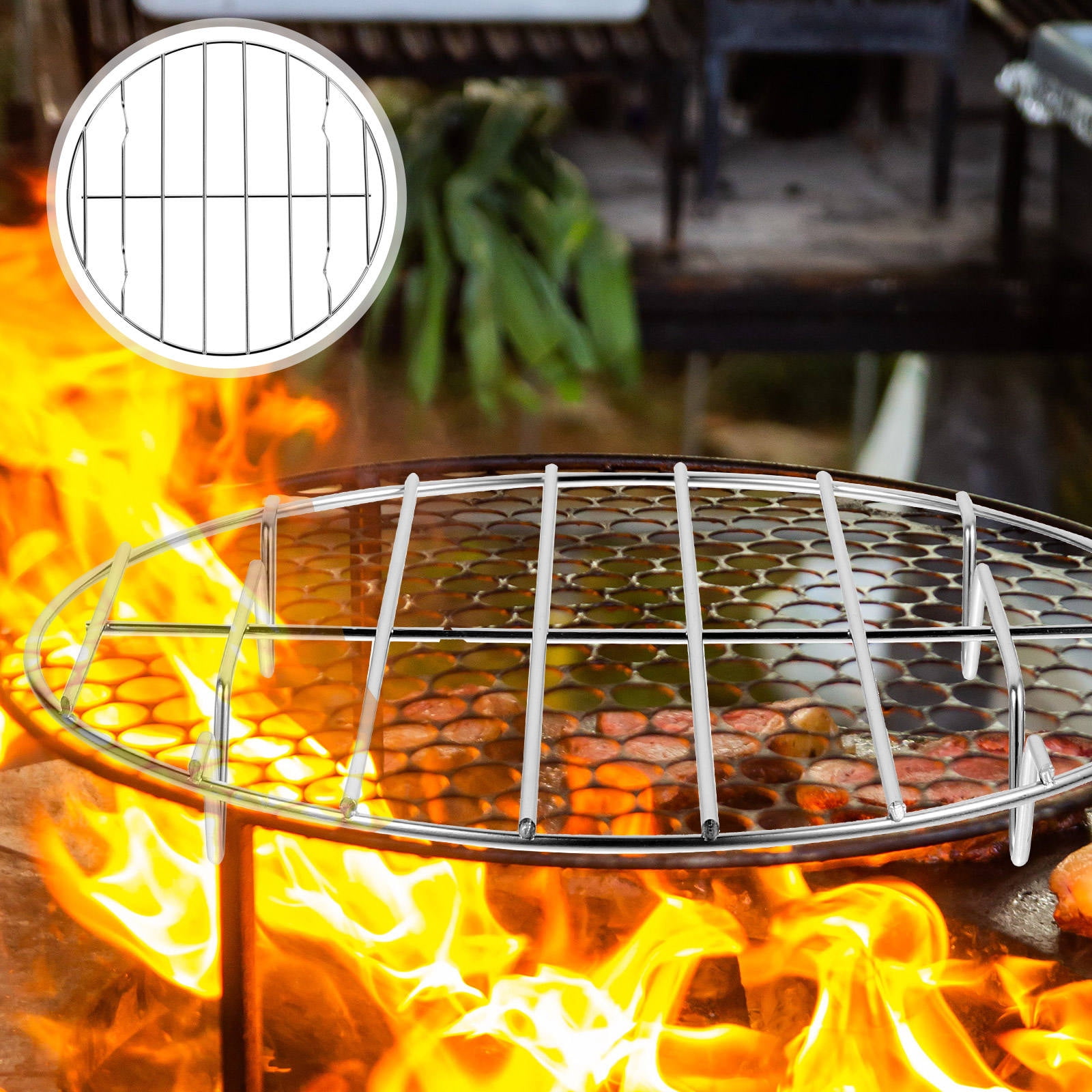 CTIRCHIU Round Stainless Steel Pizza Baking Rack for Grilling Meat and ...