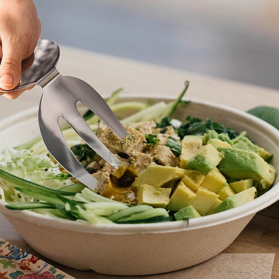 CTIRCHIU 2Pcs Kitchen Salad Claws Stainless Steel Forks One Piece Molded with Smooth Edges