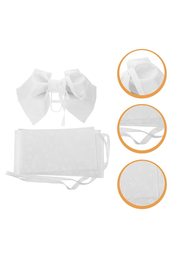 Obi Japanese Belt for Women White Polyester 1Set