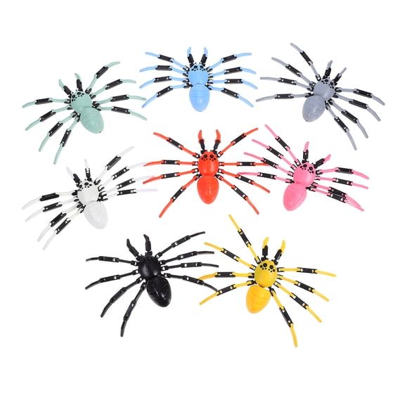 CTIRCHIU 8PCS Plastic Spider Model Black For Realistic Spider Model Photography Accessory School Activity