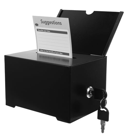 CTIRCHIU Secure Metal Suggestion Box with Lock for Office Home Complaint and Feedback Storage